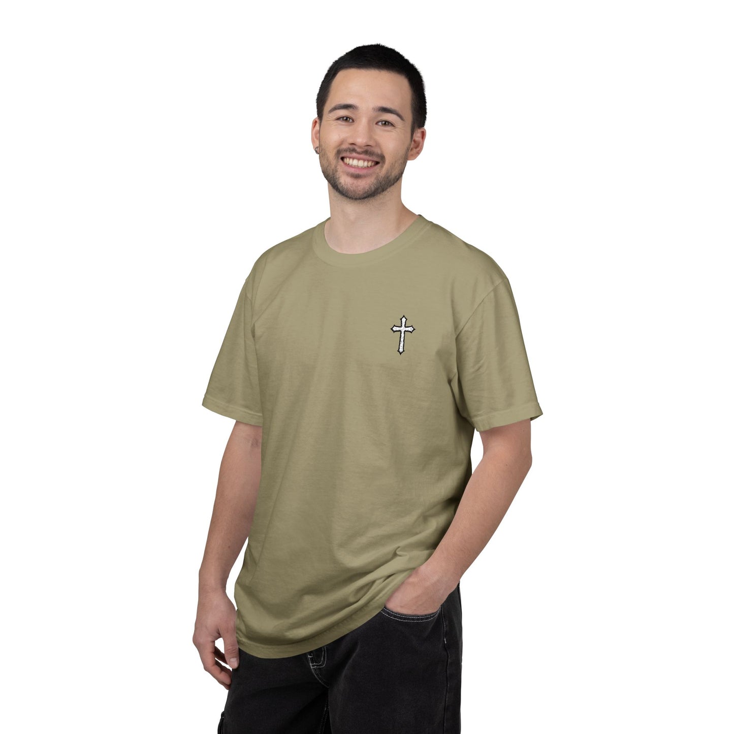 Cross Embroidered T-Shirt
