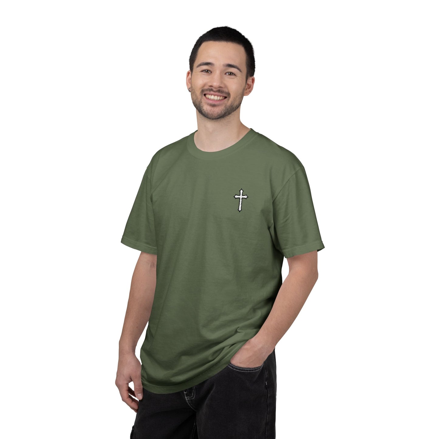 Cross Embroidered T-Shirt