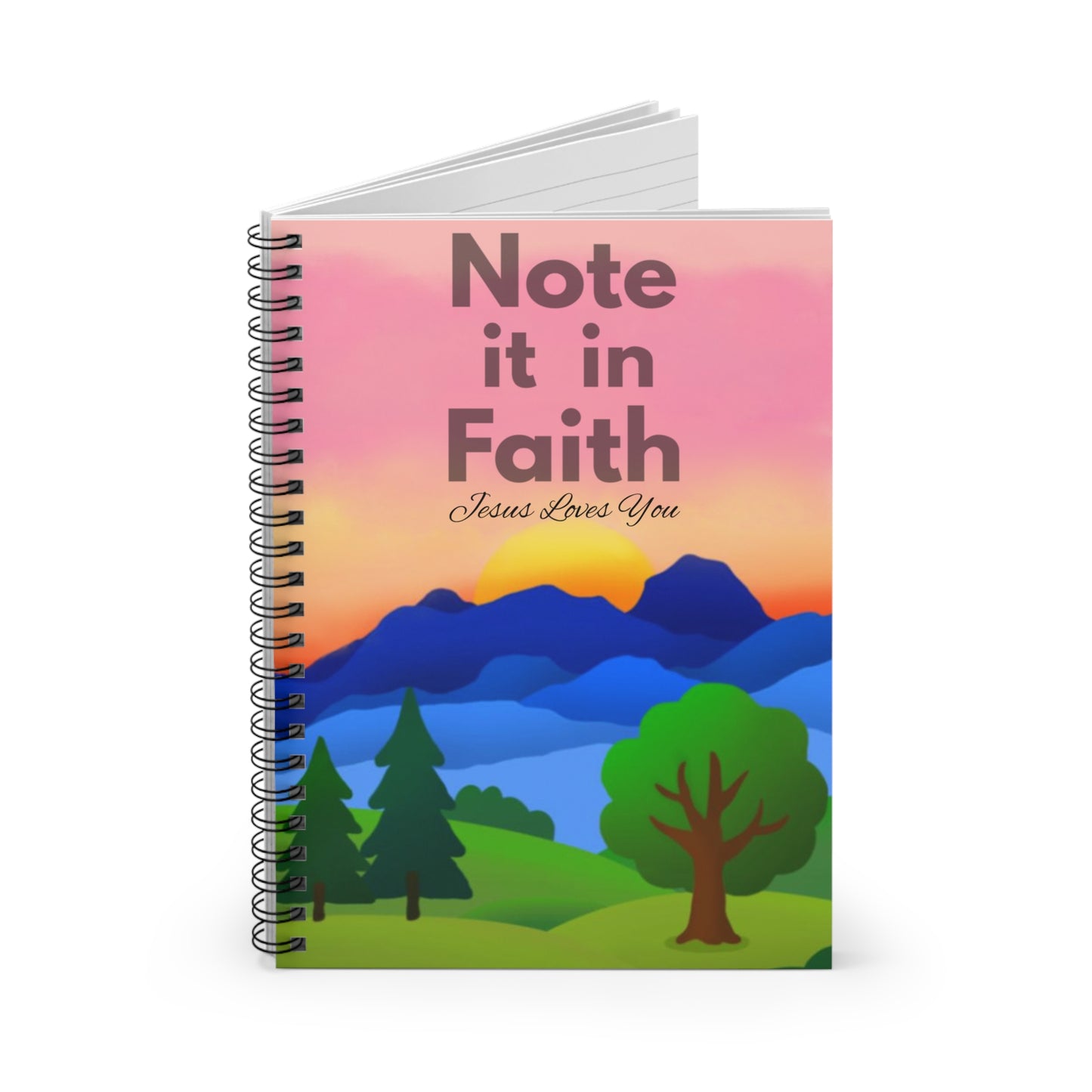 "Note It in Faith" Ruled Journal with Sunrise Landscape