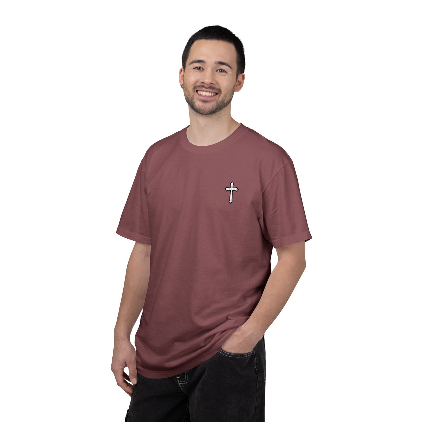 Cross Embroidered T-Shirt