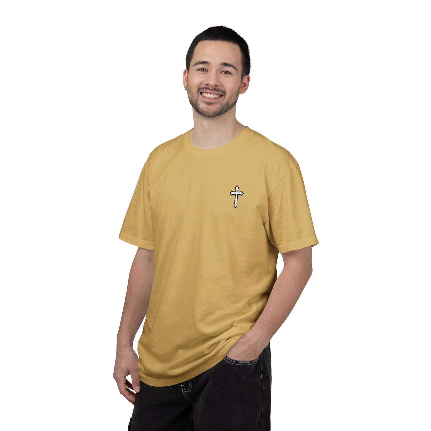 Cross Embroidered T-Shirt