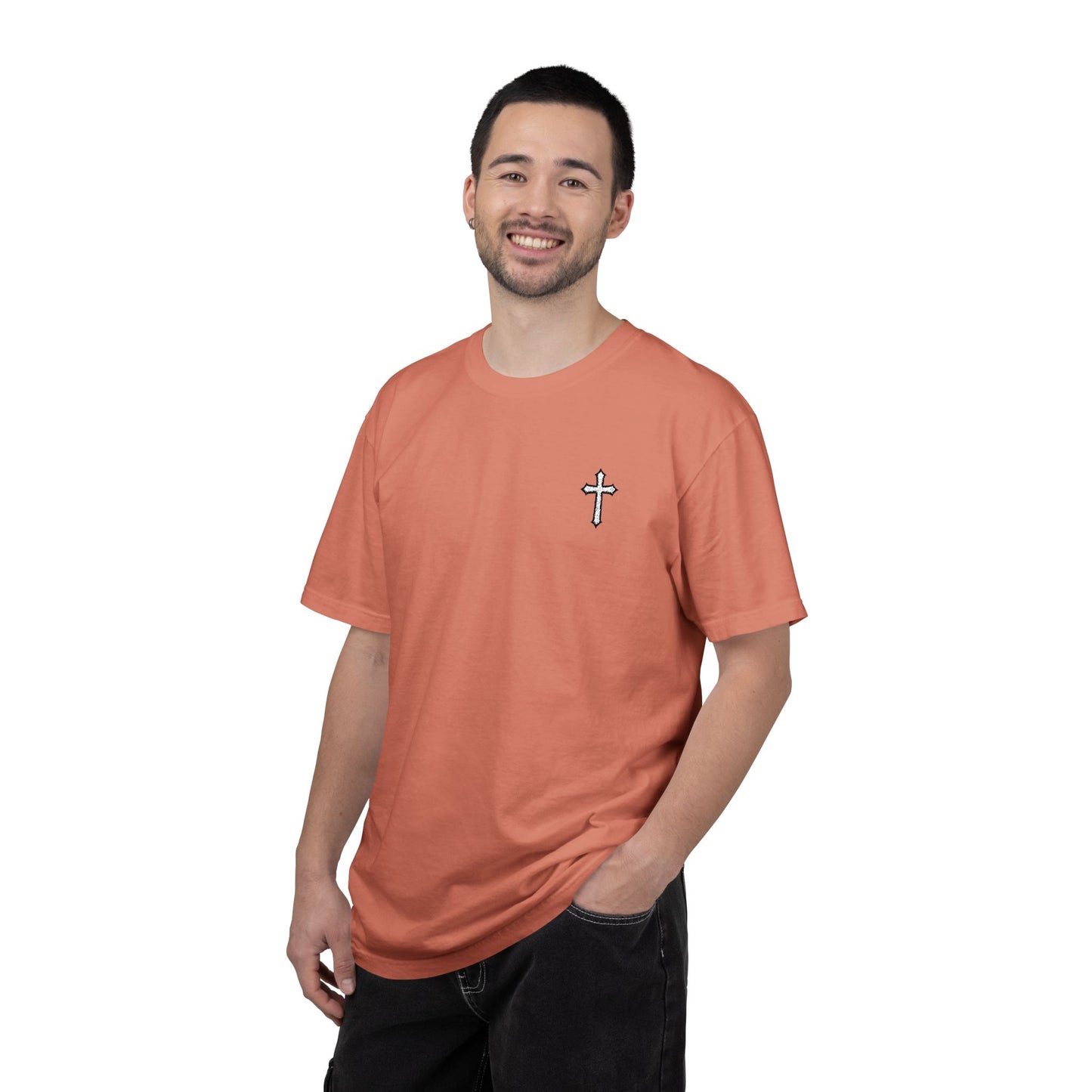 Cross Embroidered T-Shirt