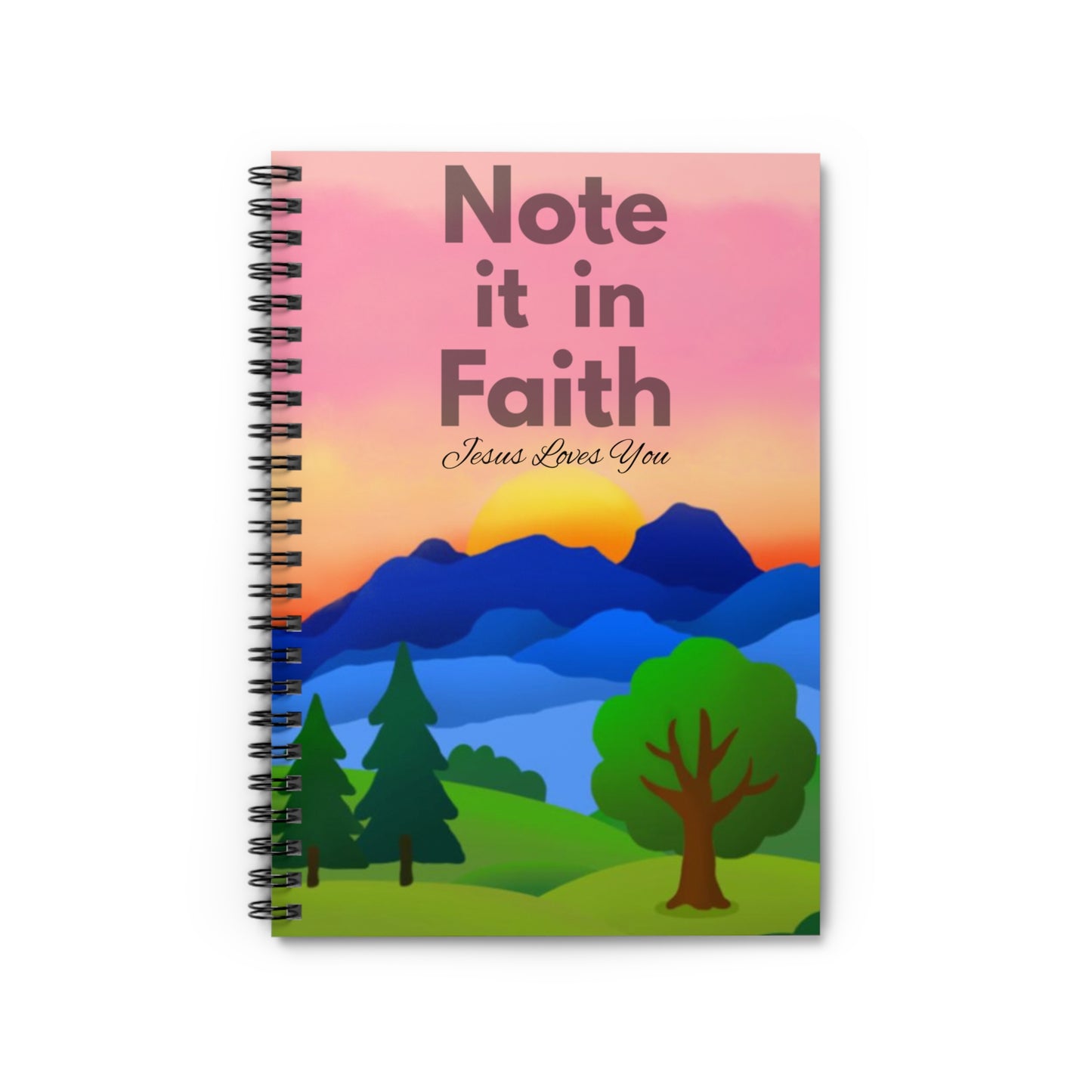 "Note It in Faith" Ruled Journal with Sunrise Landscape