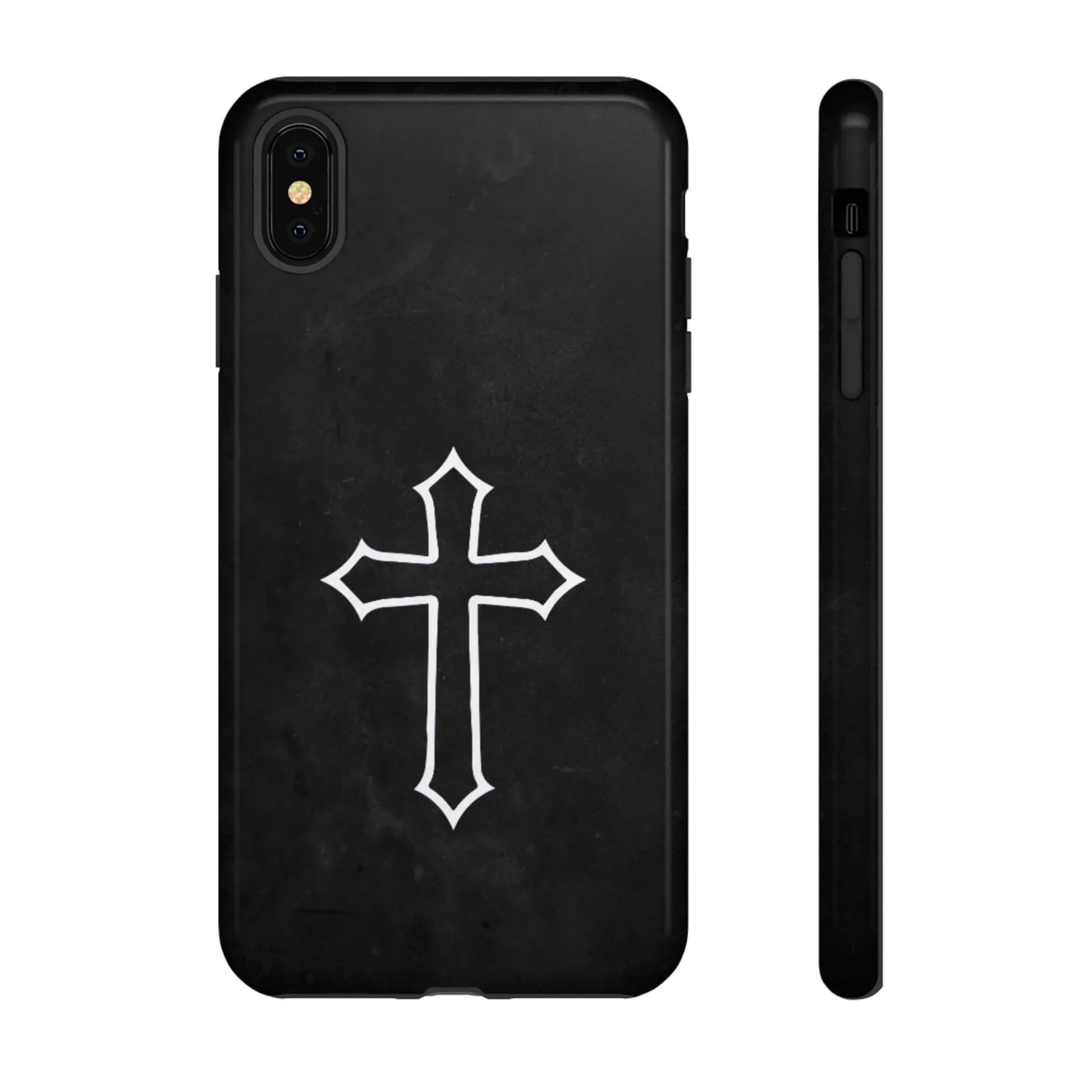 Black Christian Cross Phone Case - Glossy Edition - Sheep Of Jesus