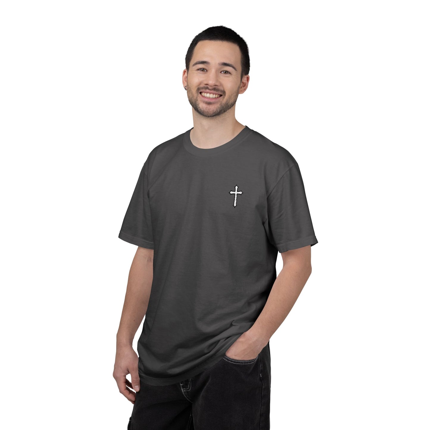 Cross Embroidered T-Shirt