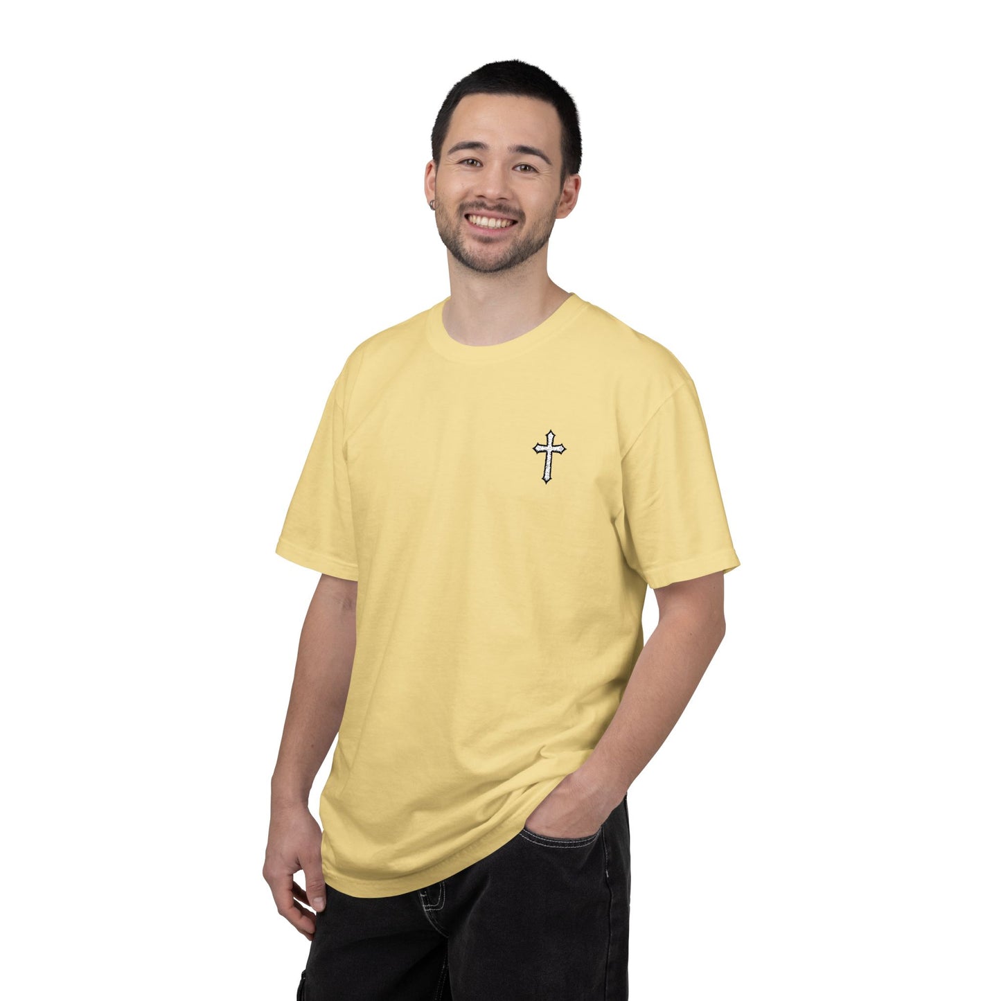 Cross Embroidered T-Shirt
