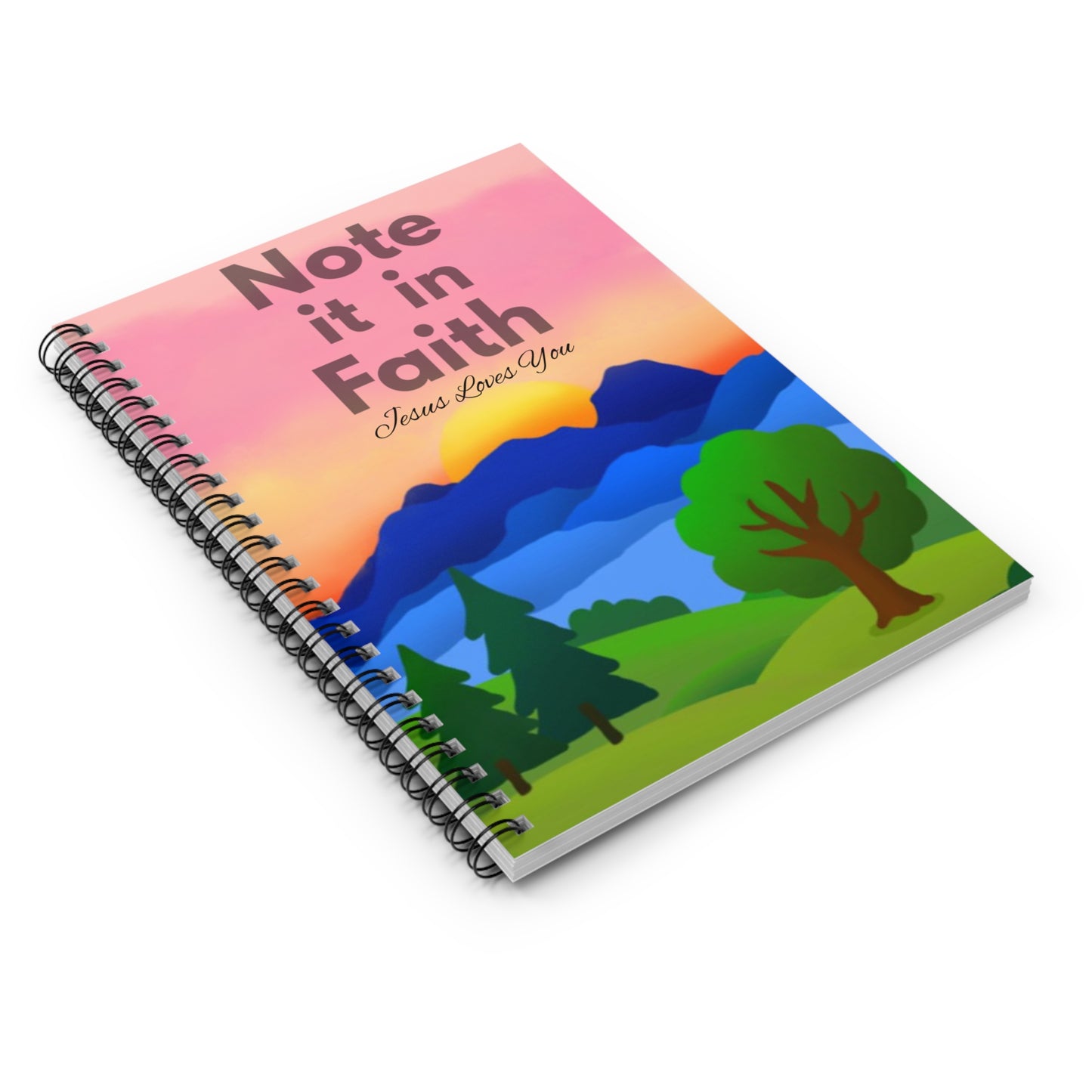 "Note It in Faith" Ruled Journal with Sunrise Landscape
