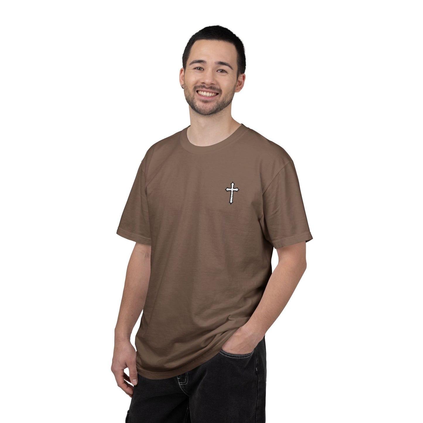 Cross Embroidered T-Shirt