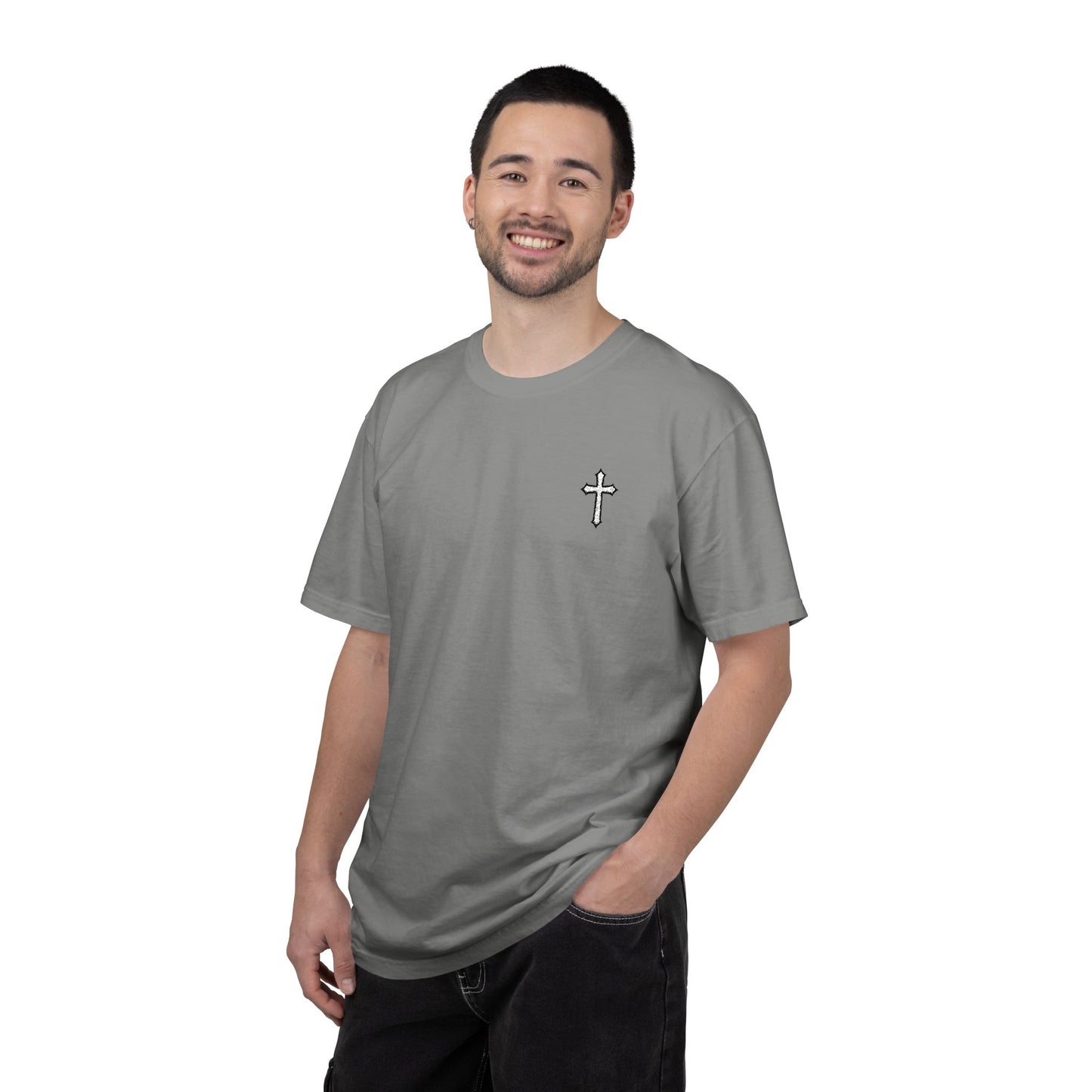 Cross Embroidered T-Shirt