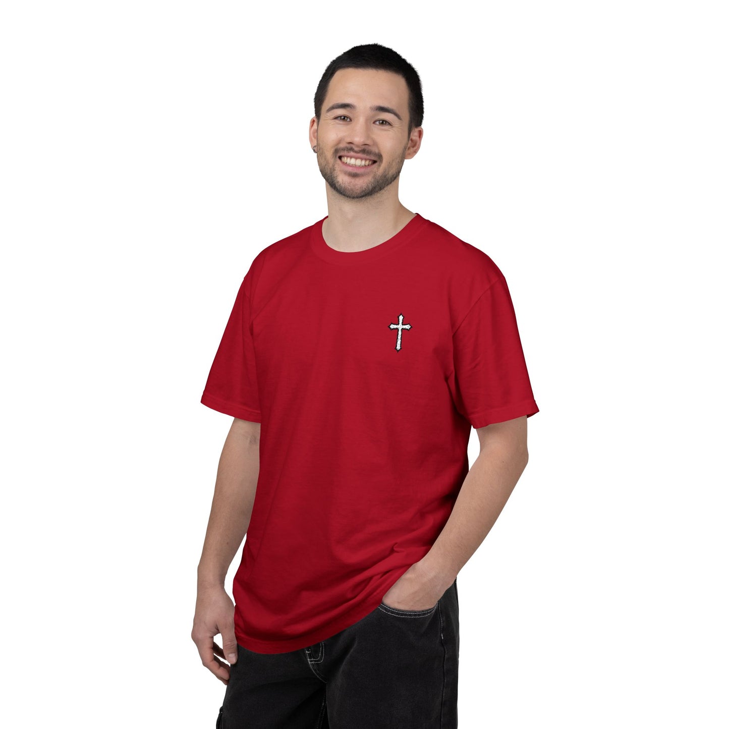 Cross Embroidered T-Shirt