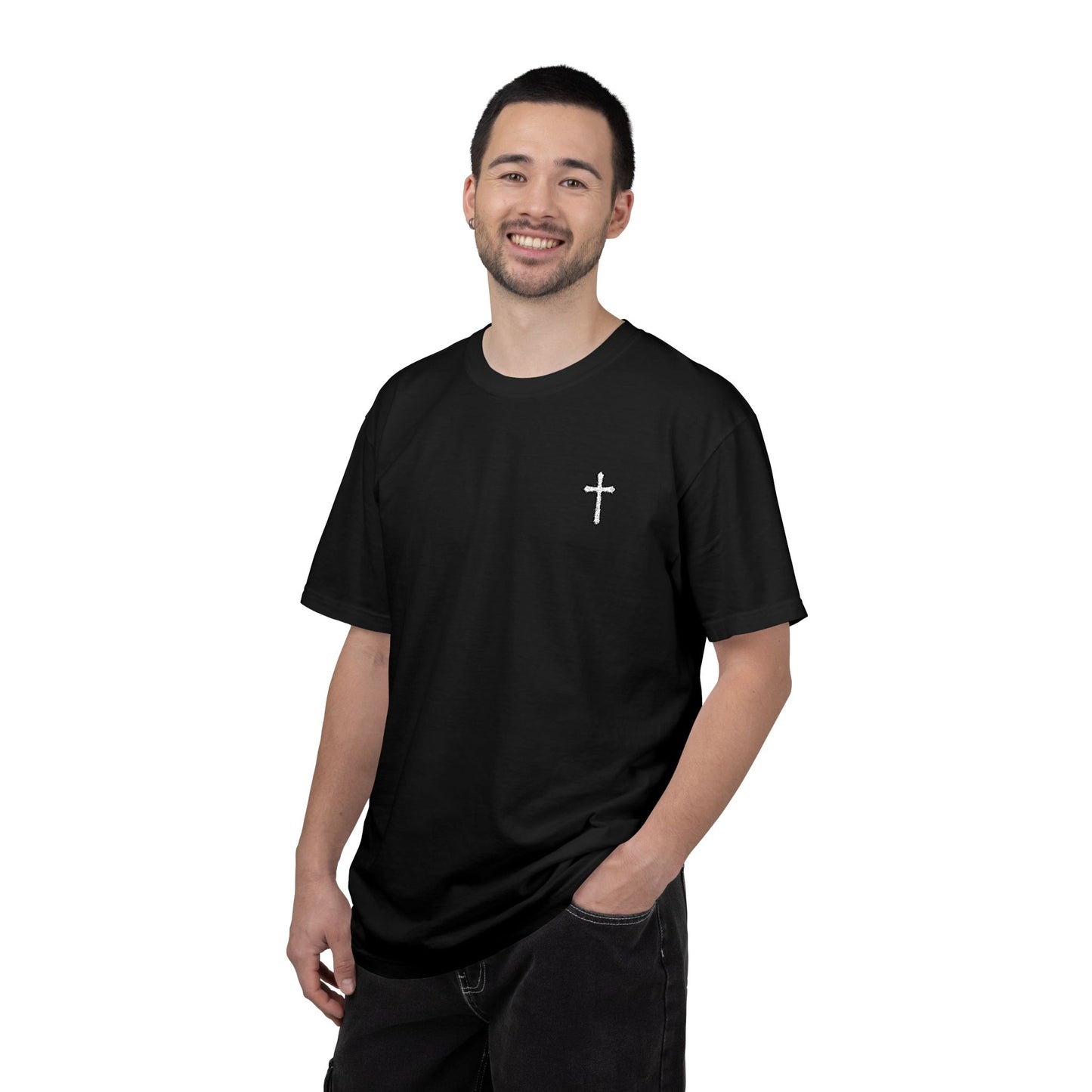 Cross Embroidered T-Shirt