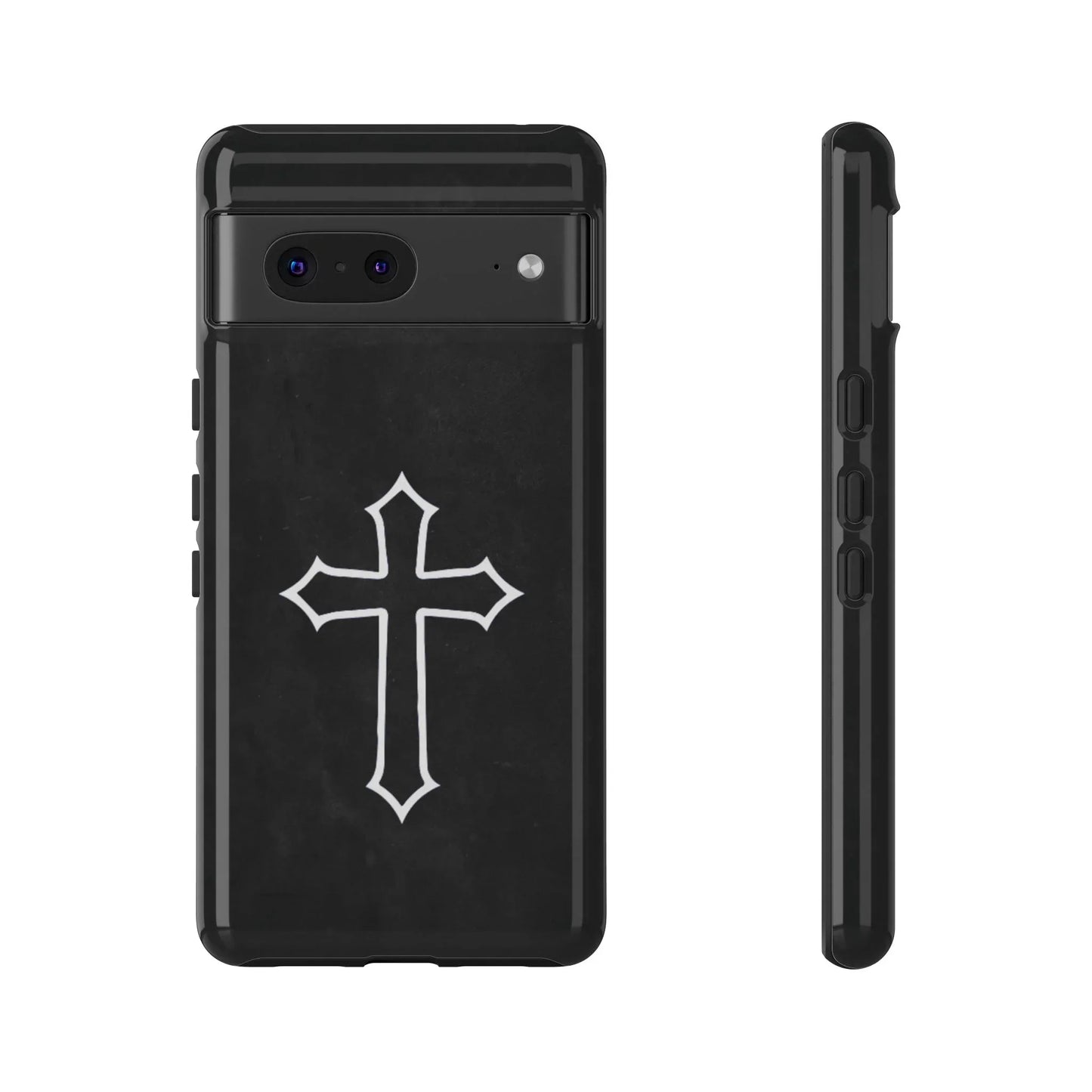 Black Christian Cross Phone Case - Glossy Edition - Sheep Of Jesus