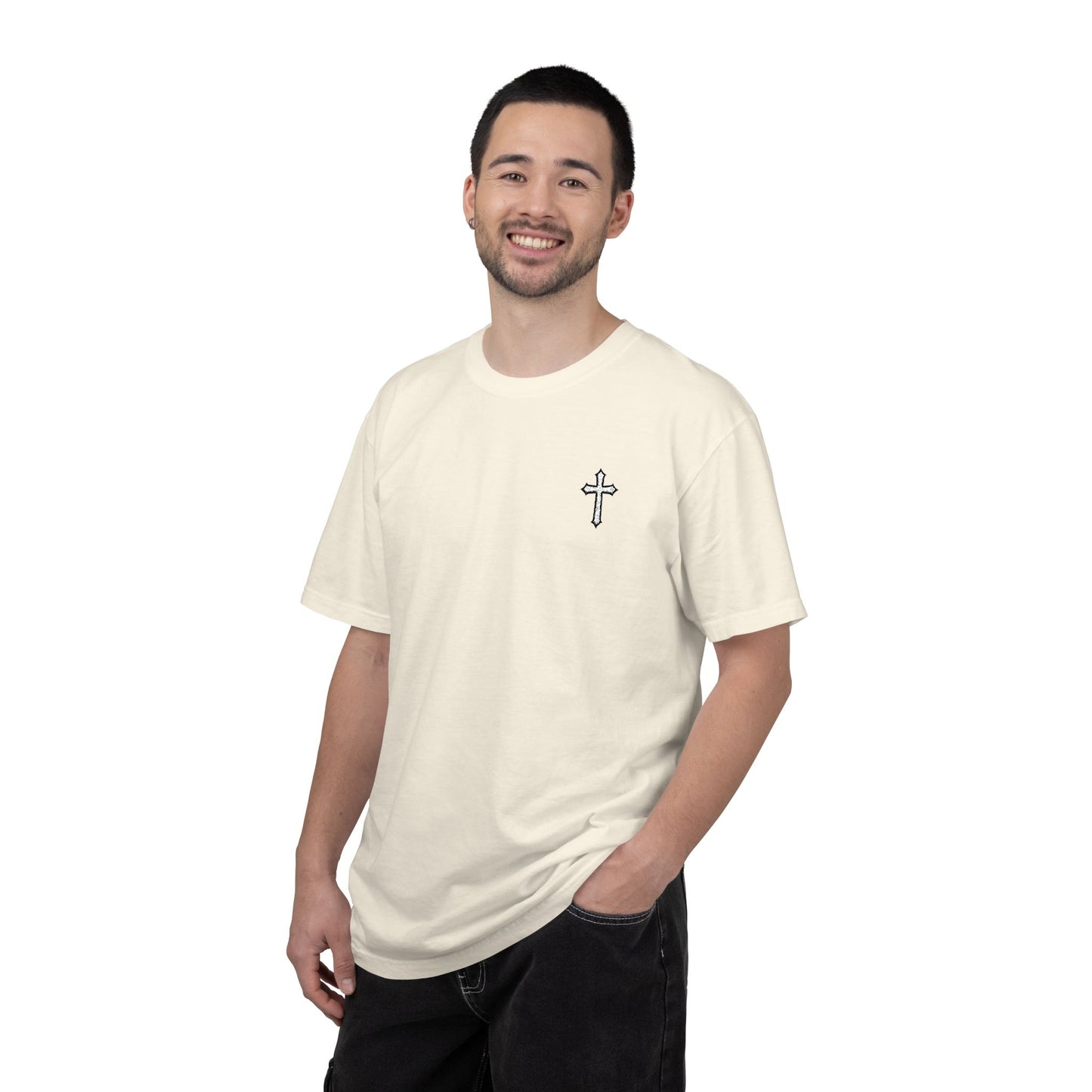 Cross Embroidered T-Shirt